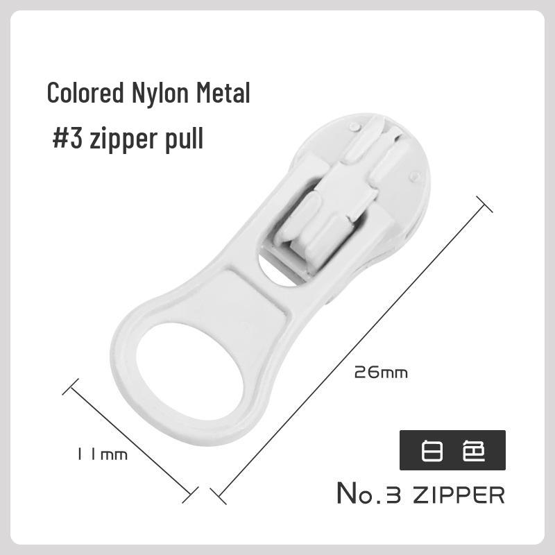 Nylon & Metal Zipper Pull for Jackets and Bags (No. 3 & No. 5)