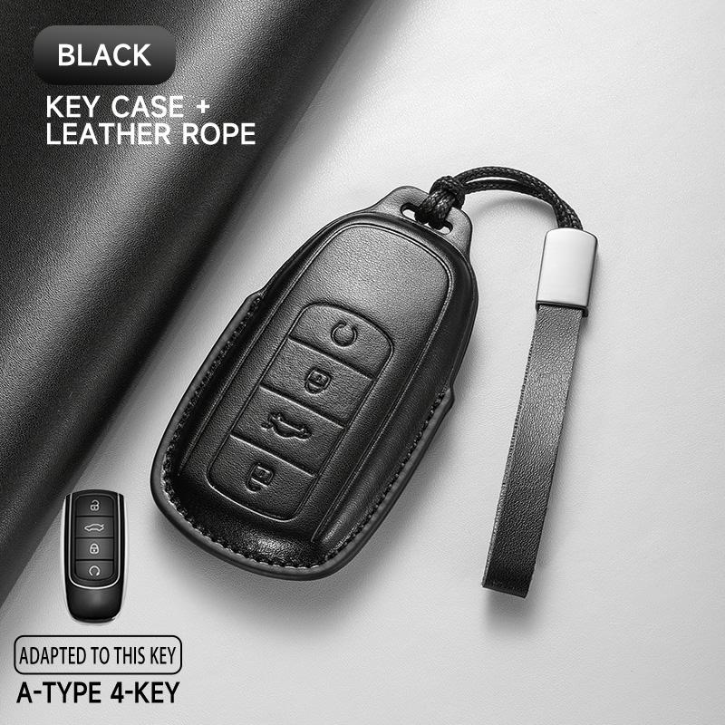 Leather Car Key Cover Case Protection Shell Keychain For Chery Series Tiggo 8Pro 8plus Max New 5Plus 7pro Arrizo Omoda 5 C5