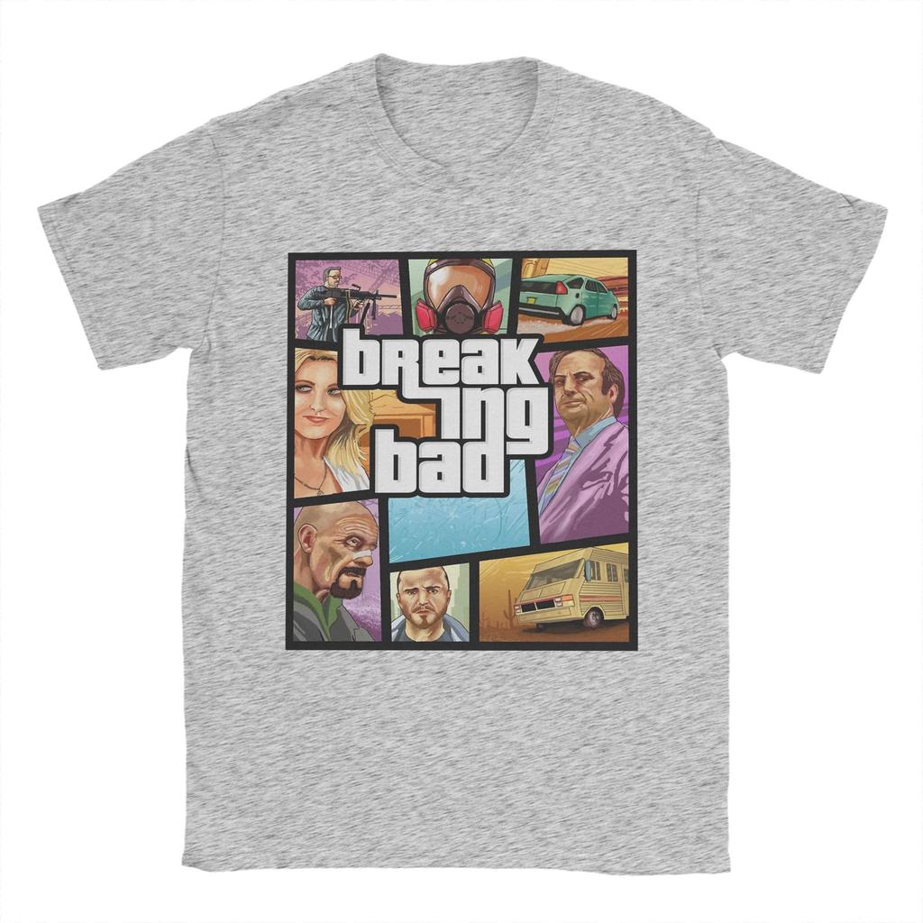 Men's Breaking Bad T Shirts Pure Cotton Tops Leisure Short Sleeve Crew Neck Tee Shirt Graphic Printed T-Shirts