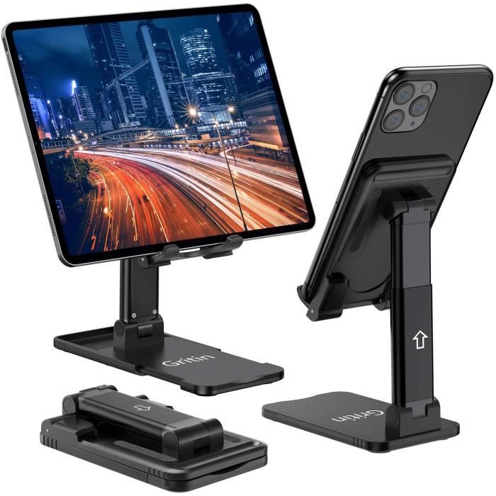 Handy-Tablet-Halterung - JJK - Verstellbar - Faltbar - Rutschfest - Universell kompatibel