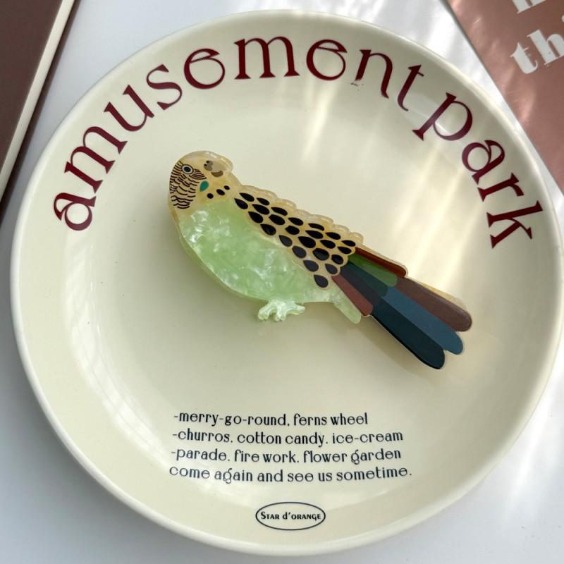 Acetate Large Hair Claw Clip With Parrot Design Cartoon Animal Accessory Women 2025 Green Parrot