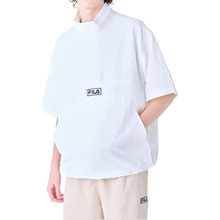FILA Shirts Men's White Stand Collar Moderate Other FS2JKF2101X-OWH
