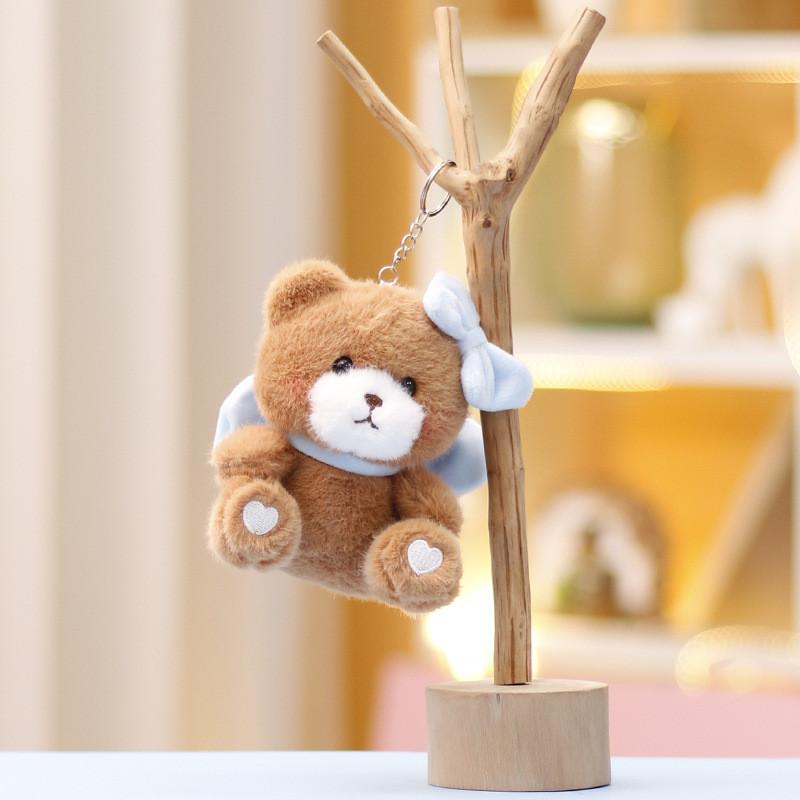 Panda Keychain Rabbit Cute Cartoon Girl Backpack Decorative Pendant Doll Plush