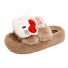 Cute Cartoon Fluffy Slippers Outer Wear Cotton Mop In Autumn and Winter 2025 New Thick-bottomed Non-slip Indoor Home Cotton Mop