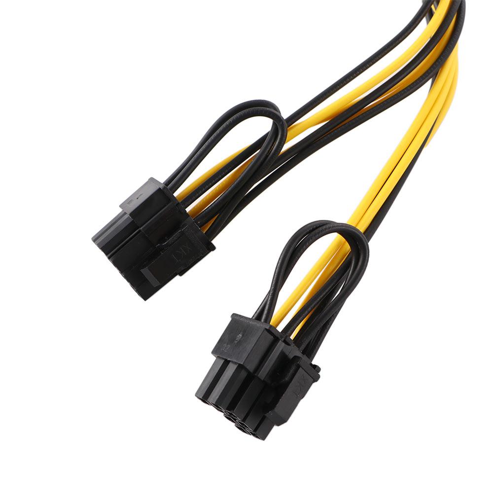 Power Cable EPS CPU 8Pin to Dual 8Pin GPU Splitter Cable Graphics Card Cable 8Pin to Dual 6+2pin