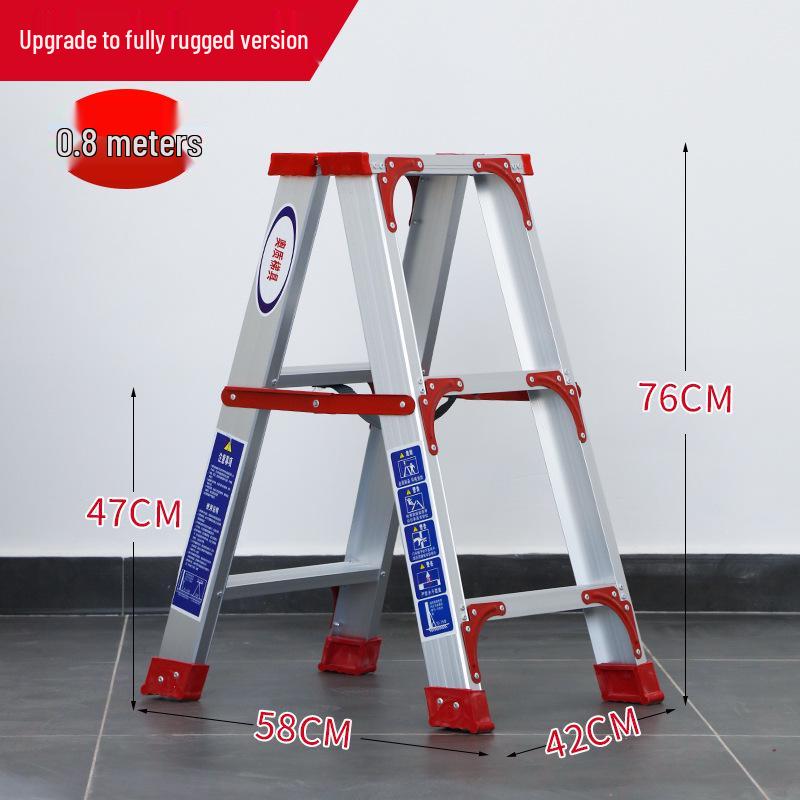 Утолщенная алюминиевая телескопическая А-образная лестница Wangjin: Многофункциональный, Портативный, Бытовое и Инженерное Использование в Помещении