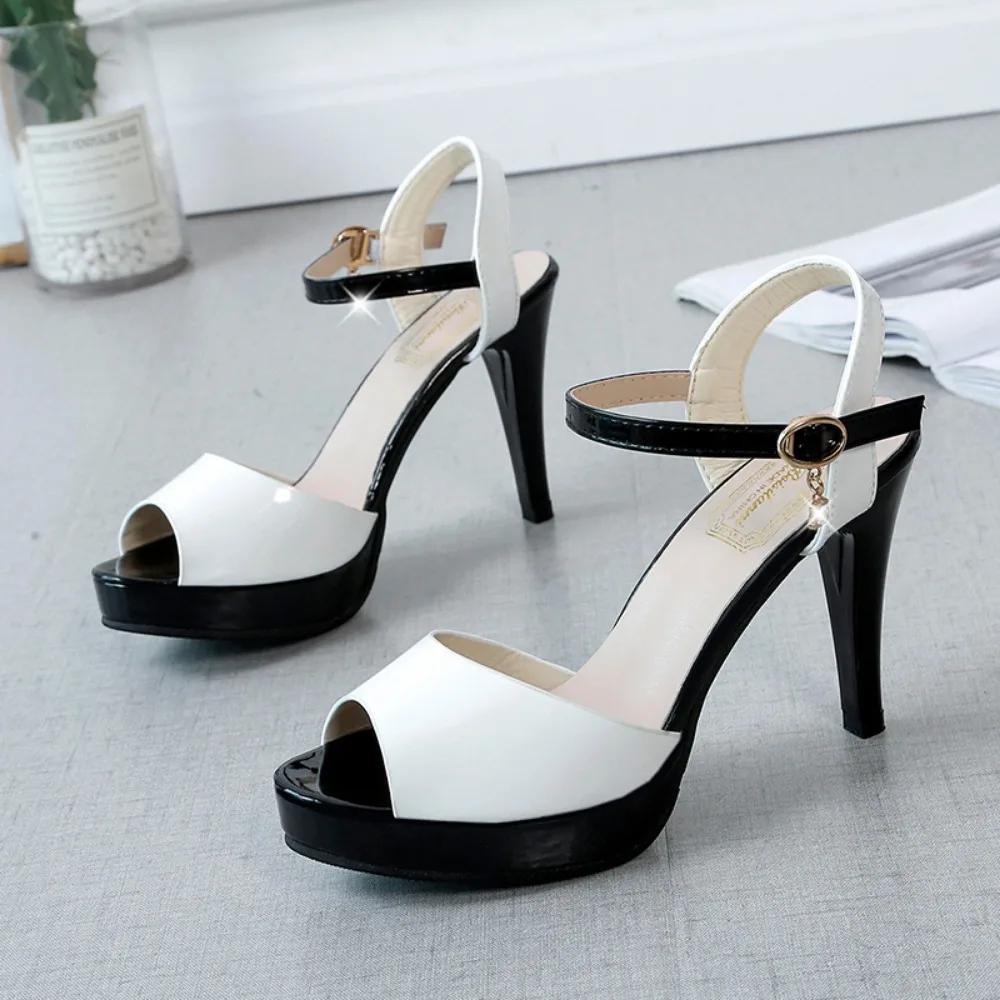 Fashion Fish Mouth Summer High Heels Sandals Women Peep Toe Shoes 2025 Platform Woman Sandals Fashion Party Ladies Heeled Sandales Shoe