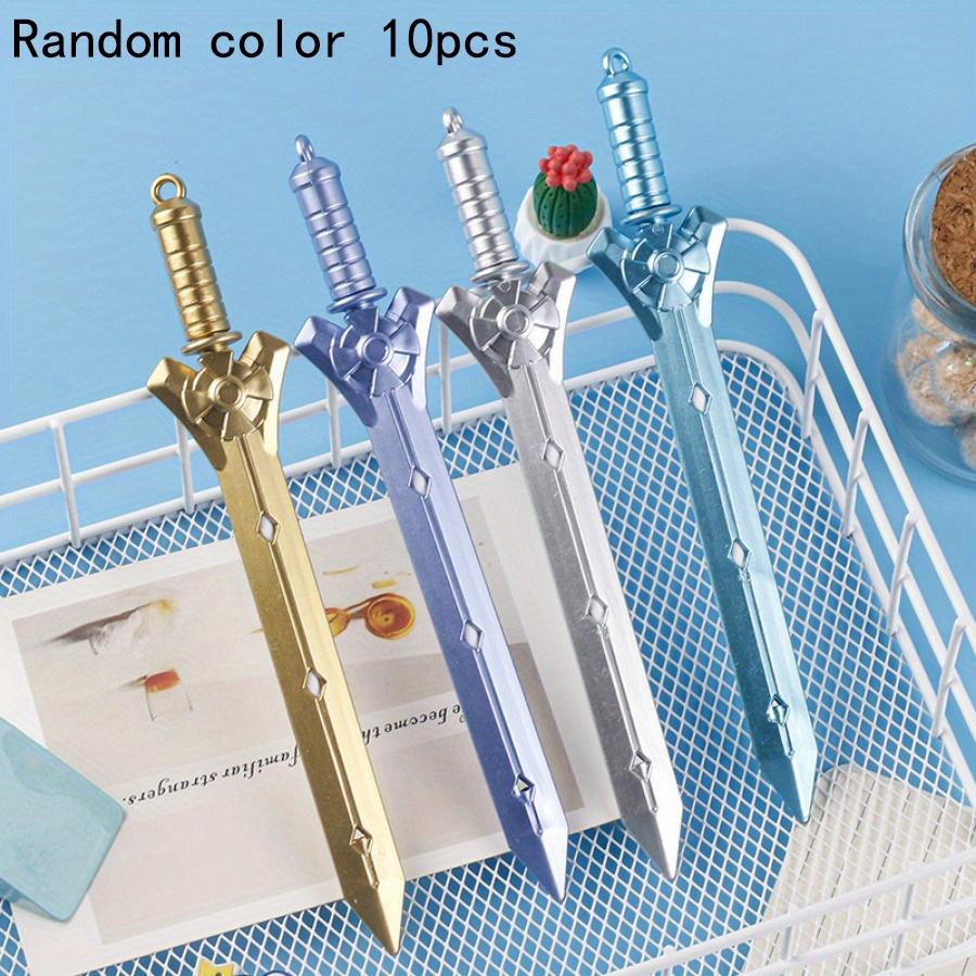 

Возвращение в школу, 10 шт. 0,38 мм креативных нейтральных ручек в форме меча, студенческие призы, черная ручка для подписи, канцелярские принадлежности для гладкого письма. Random color 10pcs