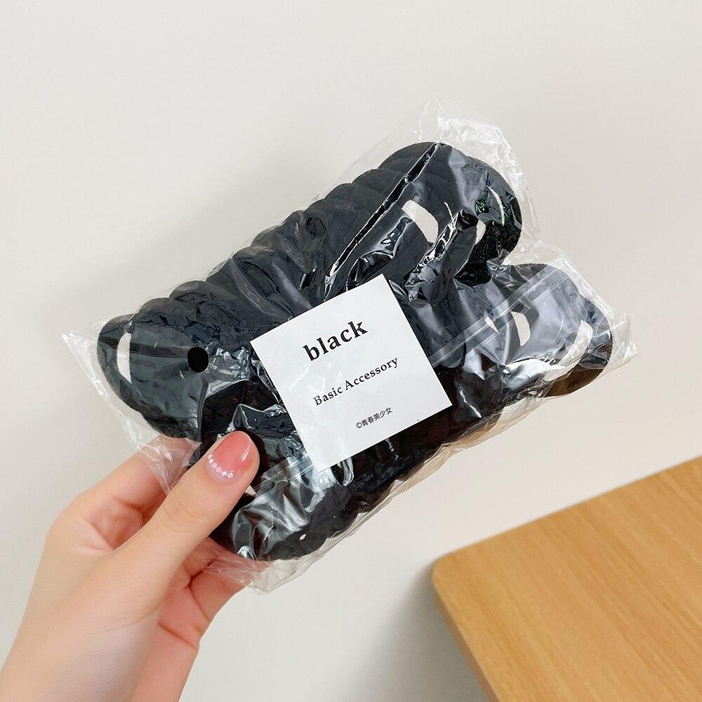 

50 шт./пакет, женская эластичная резинка для волос, резинка для волос, держатель для хвоста, головные уборы, резиновое кольцо для волос, корейские аксессуары для волос для девочек чёрный