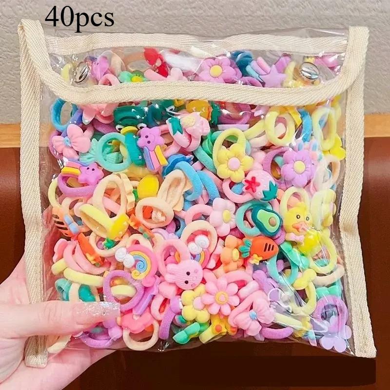

20-50 шт. Детская резинка для волос, Резинка для волос для девочки, Высокоэластичная, Прочная, Аксессуары для волос, Не повреждают волосы, Маленькая резинка-скранчи