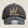Erdmännchen-Trio Wildtier-Fandom, Süße Vibes verbreitend Gewaschene Baseballkappe Outdoor Für Damen Unisex FeUnisex Mode Dad Hat Hip Hop