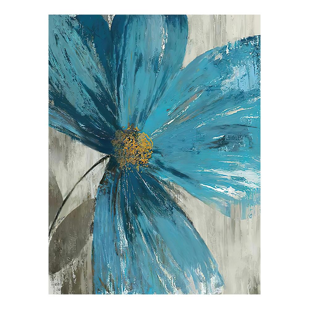 

Scandinavian Blooming Life Botanical Print Wall Art Canvas Paintings Vintage Blue Paint Flowers Living Room Posters Wall Art Decoration 20x30cm