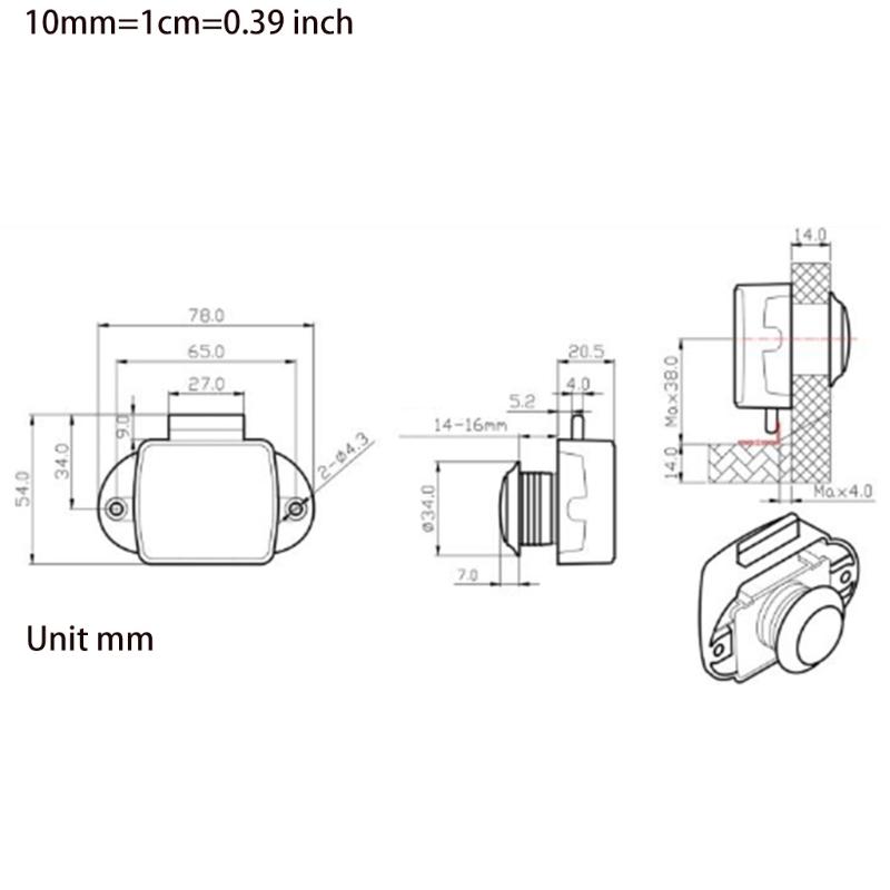 Rv Push Lock Push Button for Latch Zinc Alloy&ABS Cupboard Locks for Rv Yachts Motorhome for Camper Drawer Hidden Button