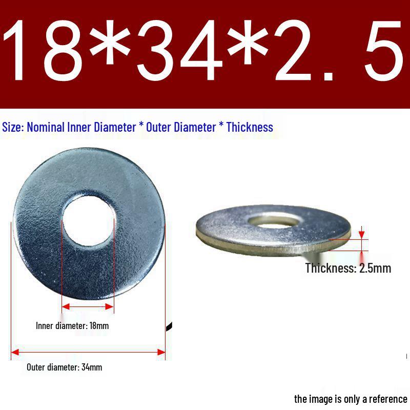 Galvanized Flat Metal Washer Spacer M3-M60