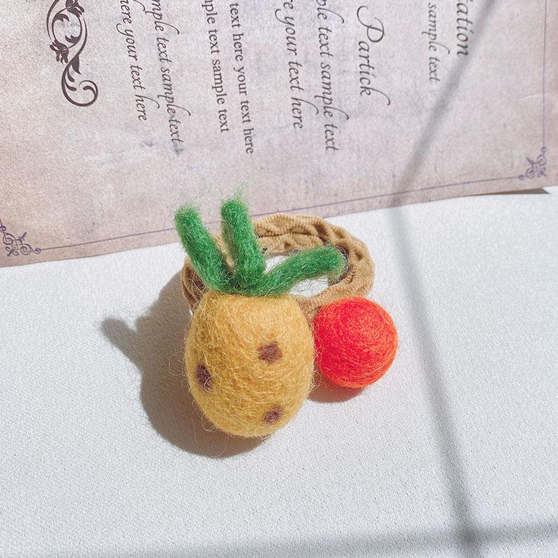Korean Dongdaemun Plush Fruit Hair Tie for Women and Students - Stylish Hair Accessory