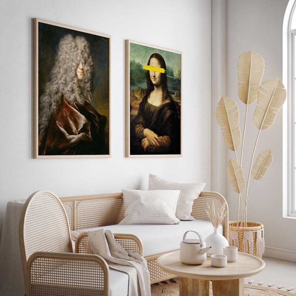 Set of Two Posters Mona Lisa Portrait