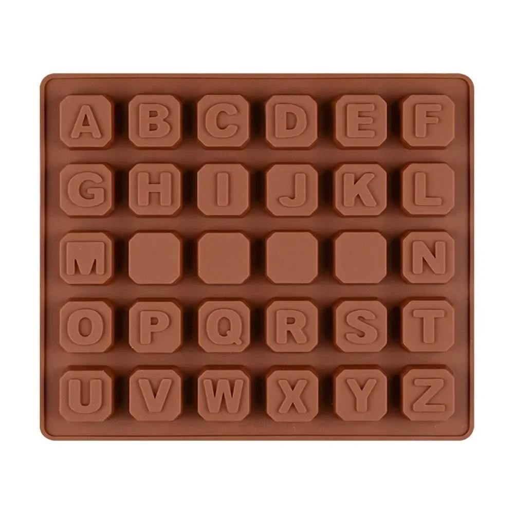 DIY Ice Cube Making Mold Alphabet Cake Mold Chocolate Cookies Pastry Candy Jelly Baking Letters Silicone Mold Kitchen Supplies