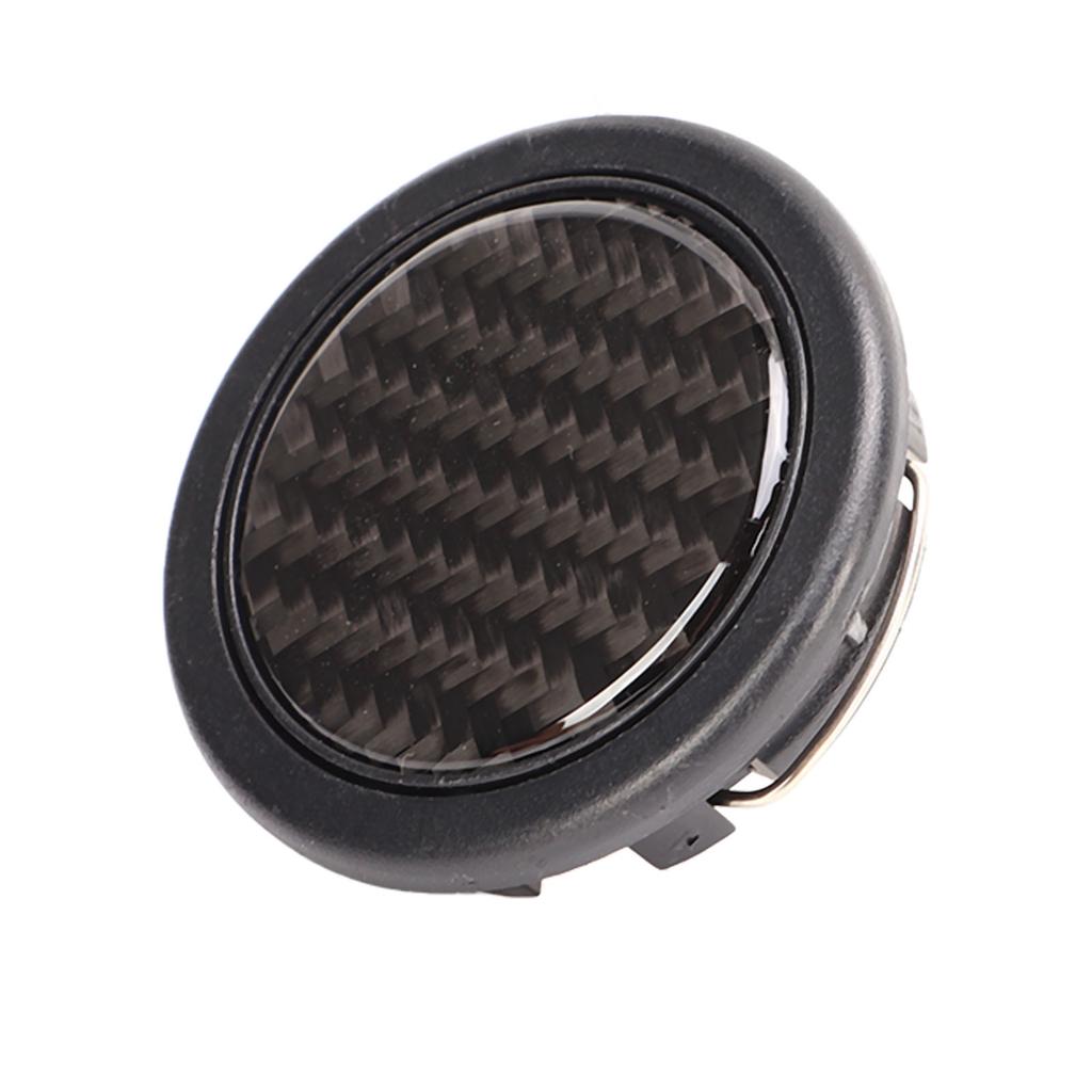 Steering Wheel Horn Button 50mm Diameter Carbon Fiber Universal for 6 Bolts Steering Wheel