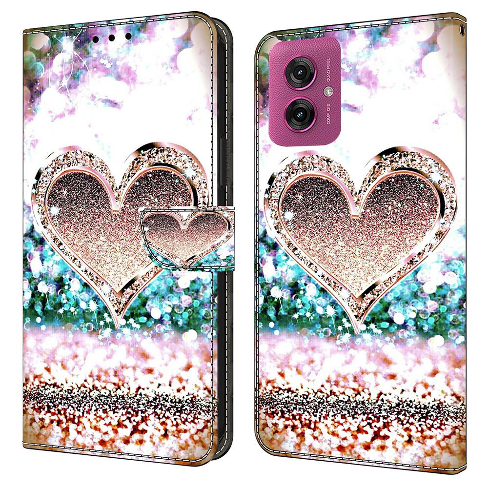 For Motorola Moto G55 5G Case 3D Pattern PU Leather Wallet Phone Cover with Stand