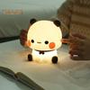 Cartoon Panda Night Light LED Lamp Touch Control Dimmable Soft Lighting Flicker Free Novelty Animal Touch Night Lamp