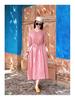 2026 Summer Cotton Linen V-Neck Artistic Long Dress for Women