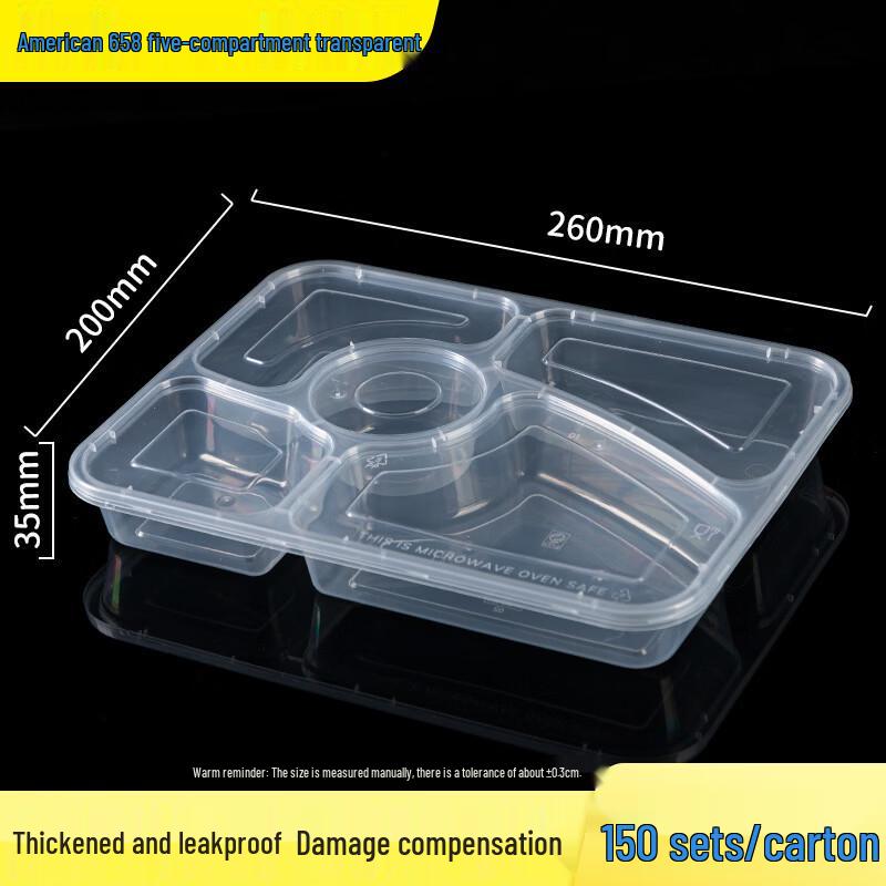 Multi-Compartment Disposable Takeaway Food Containers