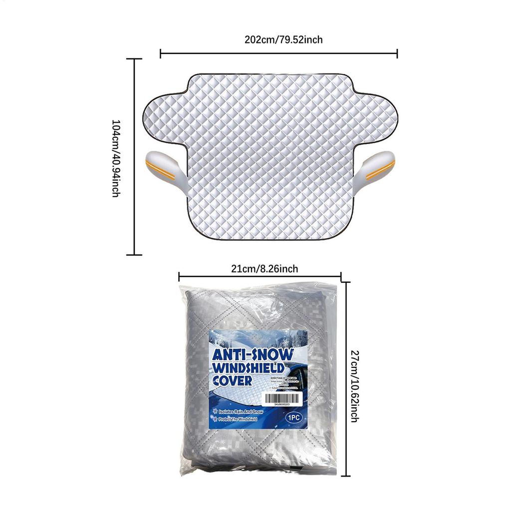 Winter Car Windshield Ice Snow Cover Silver-coated Cloth Waterproof Windproof Foldable Protector Car Snow Protective Cover