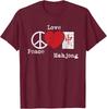Peace Love Mahjong - Gambling Casino Player Chinese Game T-Shirt