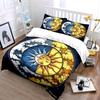 Sun Moon Cosmic Design Set  Kid's and Adults' Bedroom Decor, Exquisite Three-piece Bedding Set Gift