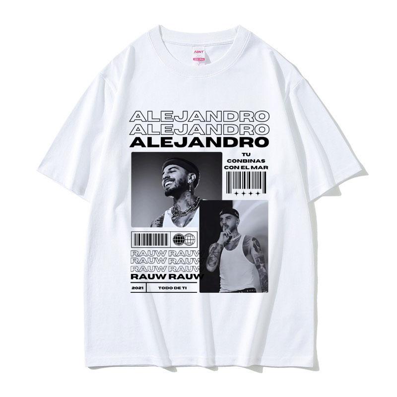 Sänger Rauw Alejandro Todo De Ti Album Grafik T-Shirt Herren Hip Hop Mode Vintage T-Shirts Herren Baumwolle Übergroßes T-Shirt
