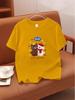 2026 Unisex Bear Print Cotton Summer Short Sleeve Top