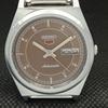 REFURBISHED VINTAGE SEIKO 5 AUTO 6309A JAPAN MENS D/D BROWN WATCH 593c-a314867-2