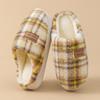 Winter cotton slippers household warm non-slip thick-soled plush home slippers color 2025 cotton shoes outer wear