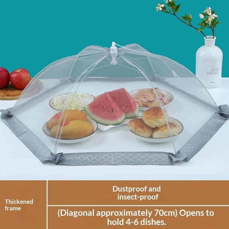 Food Cover Umbrella Table Dishes Mesh Cover Foldable Breathable Anti-Fly Food Net Tent