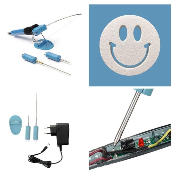 Découpeuse à fil chaud 3-en-1 - Velleman - 8W - 3 embouts interchangeables - Chauffe en 10 secondes - Filaire