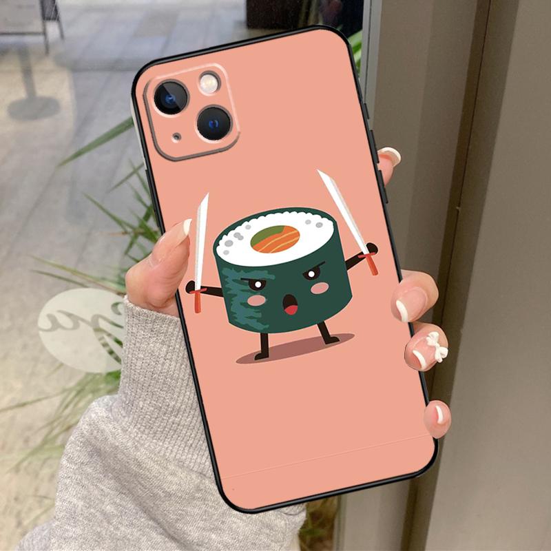 Japanese Sushi Food Case For iPhone 17 Air 16 15 14 13 11 12 Pro Max Plus 12 13 Mini 16e 17 Pro Max Back Cover