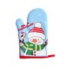 Christmas Insulated Gloves Thermal Baking Oven Mitts Hanging Loop Design Heat Resistant Kitchen Gloves for Cooking Baking Grilling