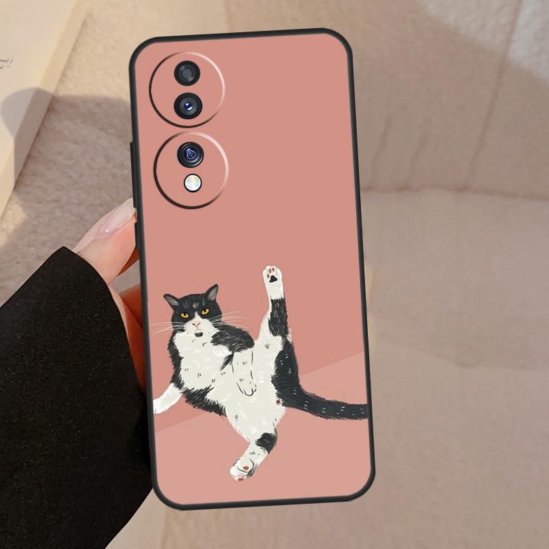 

Funny Cat Art For Honor Magic V5 5 6 7 Pro Case For Honor 200 400 Lite 50 70 90 X8a X8b X9a X9b X9c Cover Honor X8a