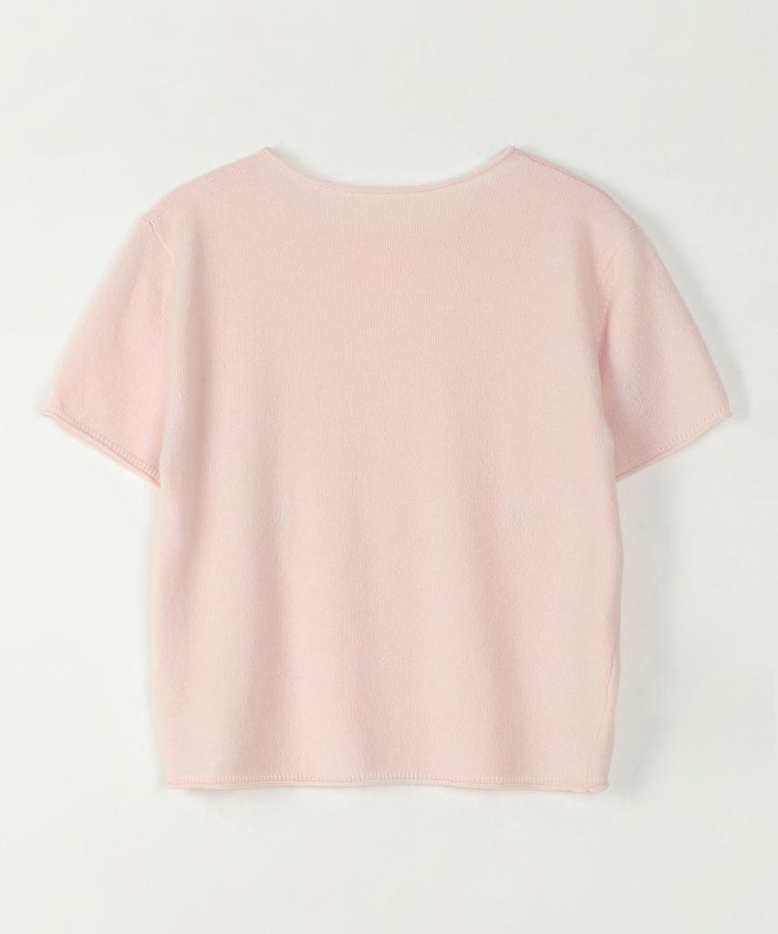 AHWE Half Sleeve Round Neck Knit_Baby Pink