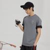 Li Ning Cool Tea T Quick-Dry Cool Casual Sports Top Logo Print Round Neck Loose Summer Short Sleeve T-Shirt Men Tops Shadow-Gray AHSU709-5
