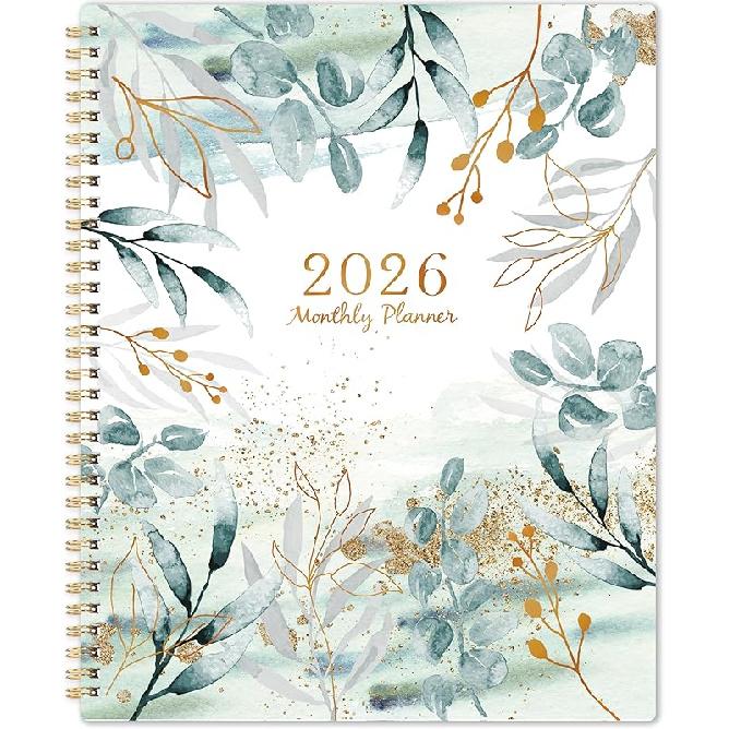 2026 Monthly Planner - 2026 Planner from January 2026- December 2026, 2026 Monthly Planner 8.5 x 11 , with Tabs, Double Back Pocket, Large Blocks 2026