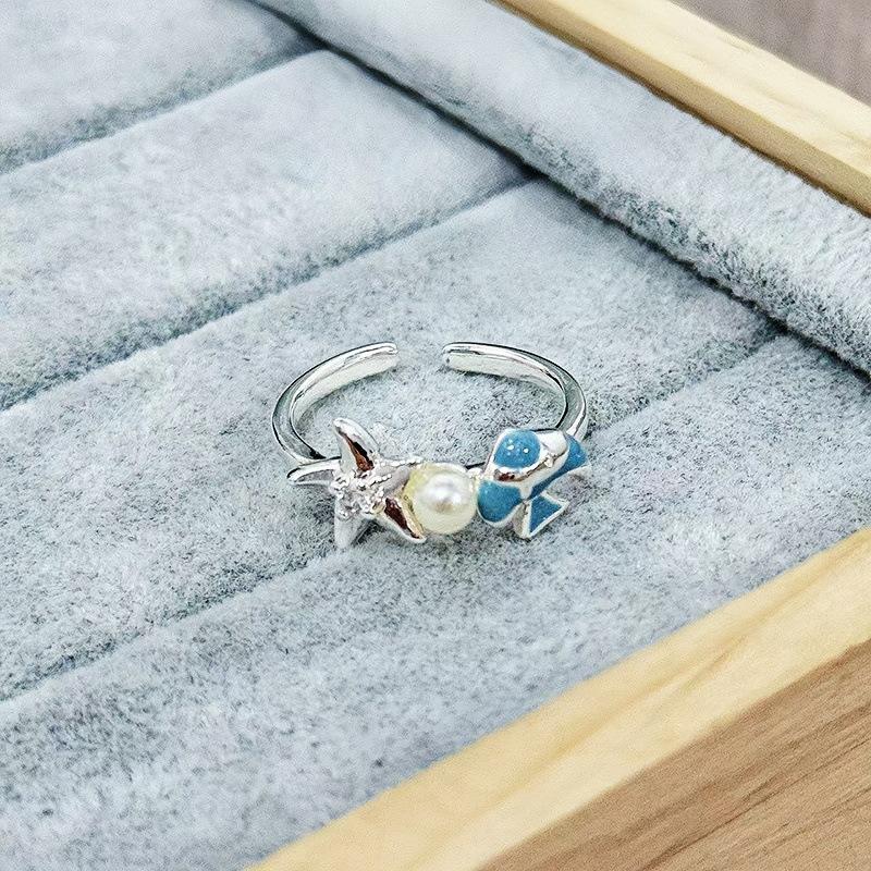 Purple Romantic~ Butterfly Sweet Cool Enamel Dripping Oil Zir*****Pening Ring Exquisite Stacking Temperament Ring Woman
