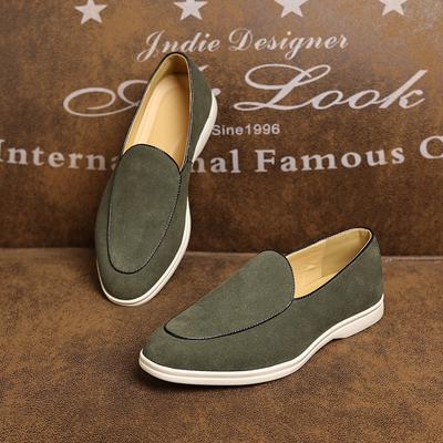 Herren Wildleder Loafer Slipper Fahrschuhe Weite Bequem Rutschfest Lässige Mokassins Abriebfest Mode