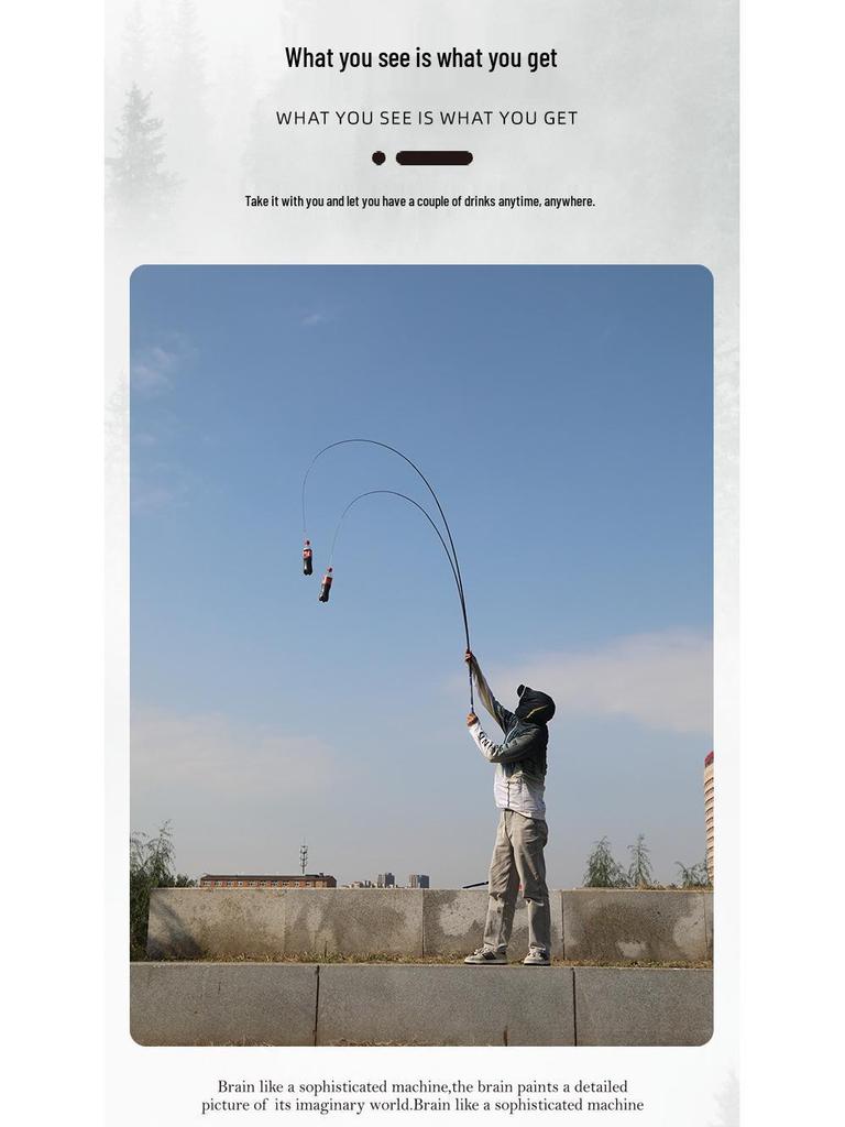 37/28-Tone Carbon Stream Children's Fishing Rod - Ultra-Light, Slim Design for Small Fish