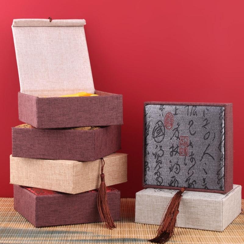 Elegant Satins Jewelry Display Case For Buddhas Beads And Jades Bracelets Chinese Style Jewelry Packaging Box