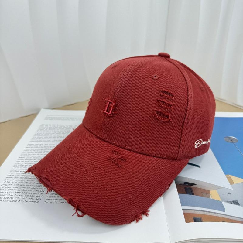 Spring And Autumn Women Wear Letter Hard Top Baseball Cap, Hole, Fashion Trend Versatile Temperament Cap