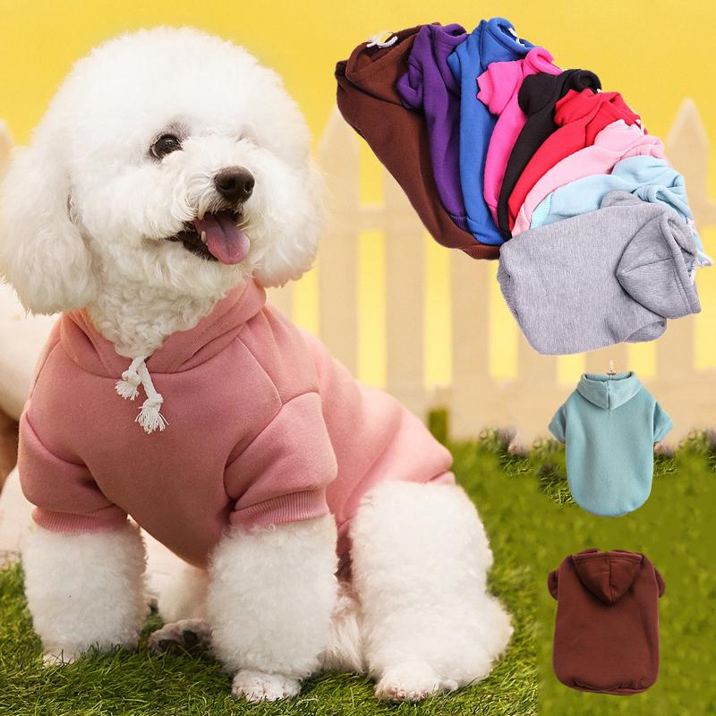 Polarowa bluza z kapturem dla psa, dwunożny pulower, sweter dla zwierzęcia, ciepłe ubranka dla szczeniaka, strój dla małego psa, przytulna odzież dla zwierzęcia, kurtka z kapturem dla zwierzęcia wielokrotnego użytku
