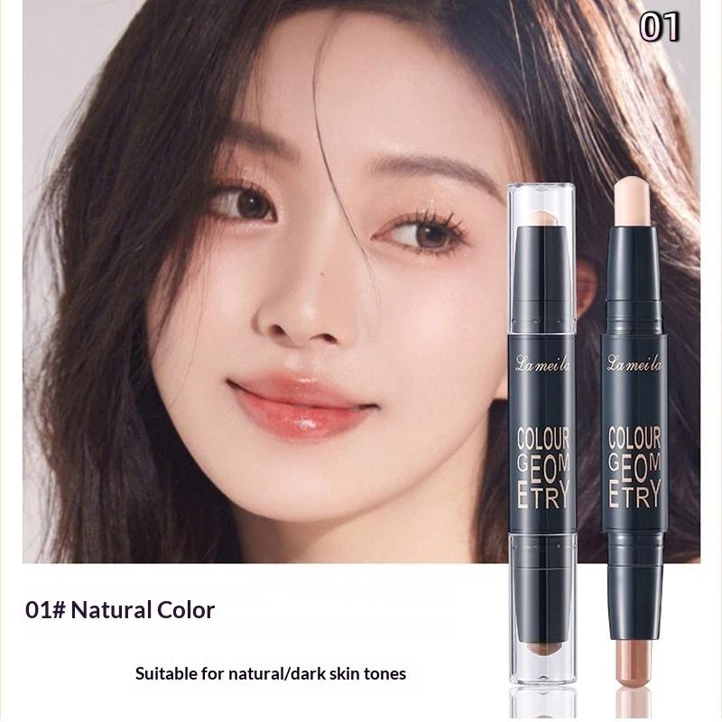 2In1 Double-Ended Concealer Stick High Coverage Waterproof For Facial Makeup Lightweight Long Lasting Concealer Makeup Tool
