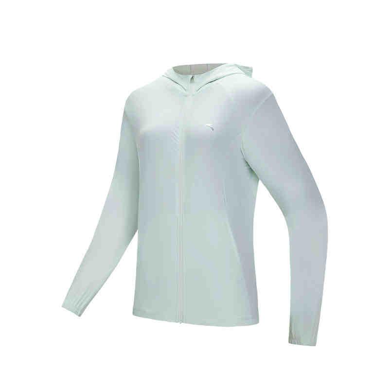 

Anta Training Series Solid Color Zip-Up Hooded Versatile Breathable UV Protection Sun Protection Jacket Women jackets Wusui-Green 162527717-2 S
