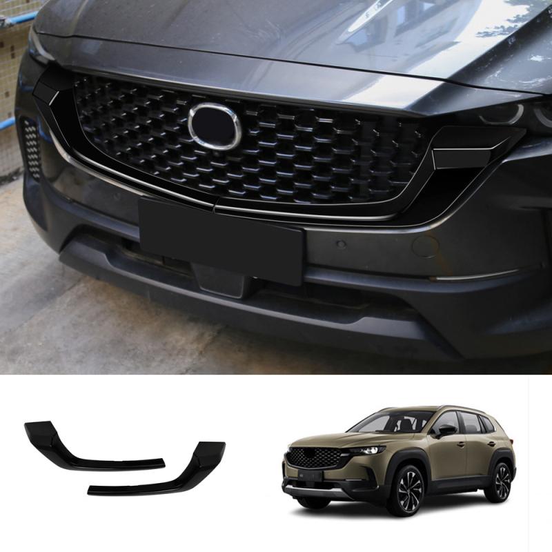 For Mazda CX50 cx-50  2024 ABS Black  Black Front Bumper Grid mesh Grill Grille Hoods Part Car front Body Racing Engine Trim